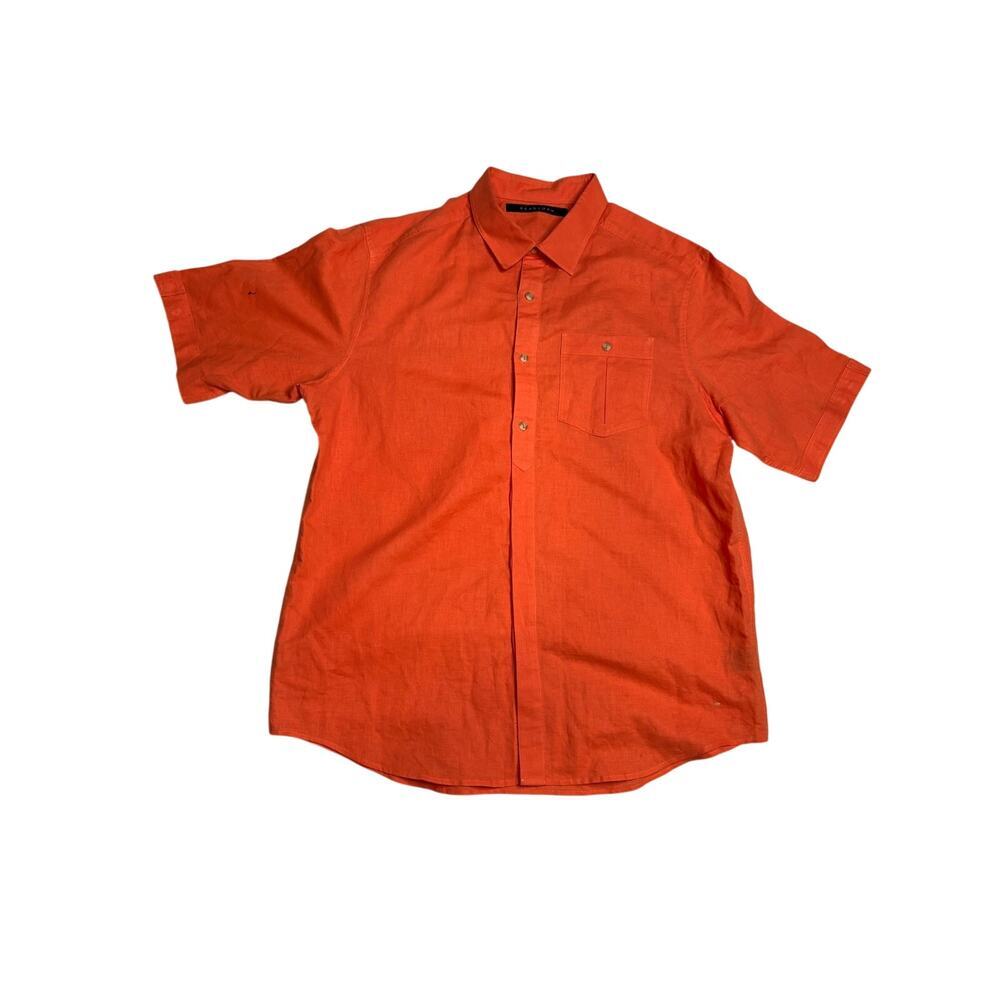 Sean John Linen Blend Button Shirt SZ 2XL
